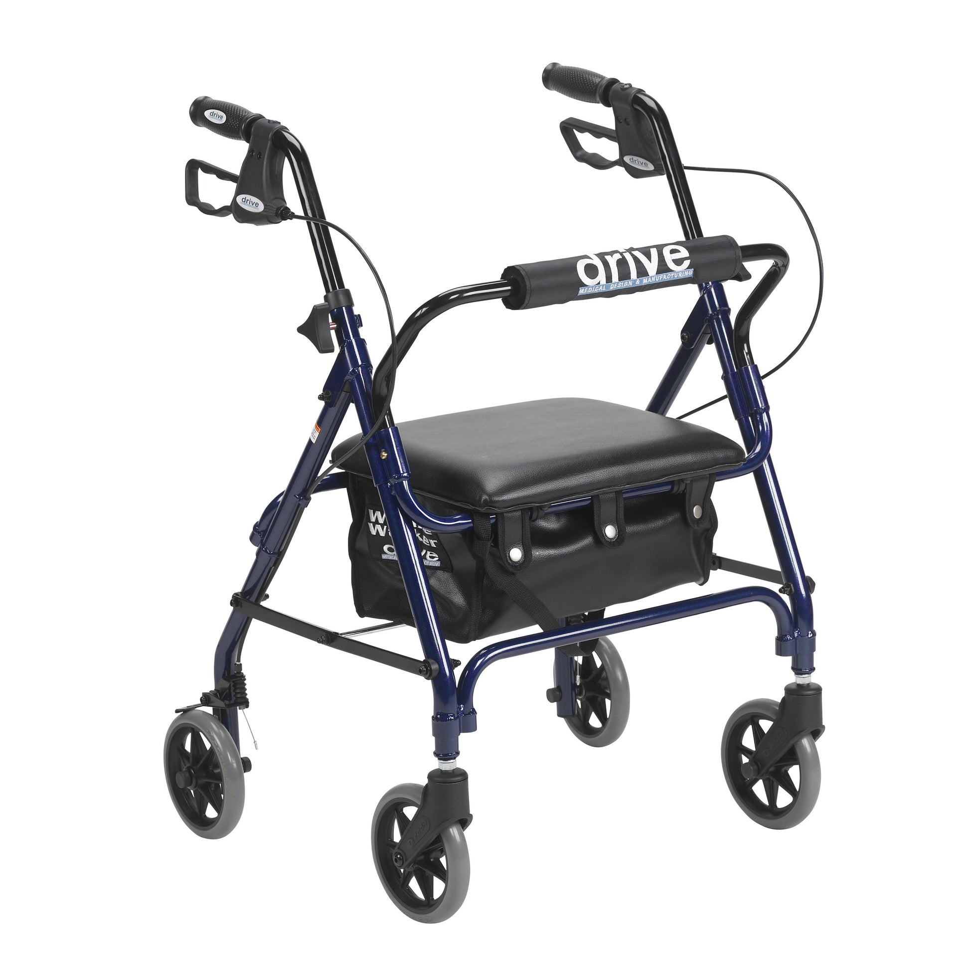 Junior Rollator Rolling Walker with Padded Seat, Blue